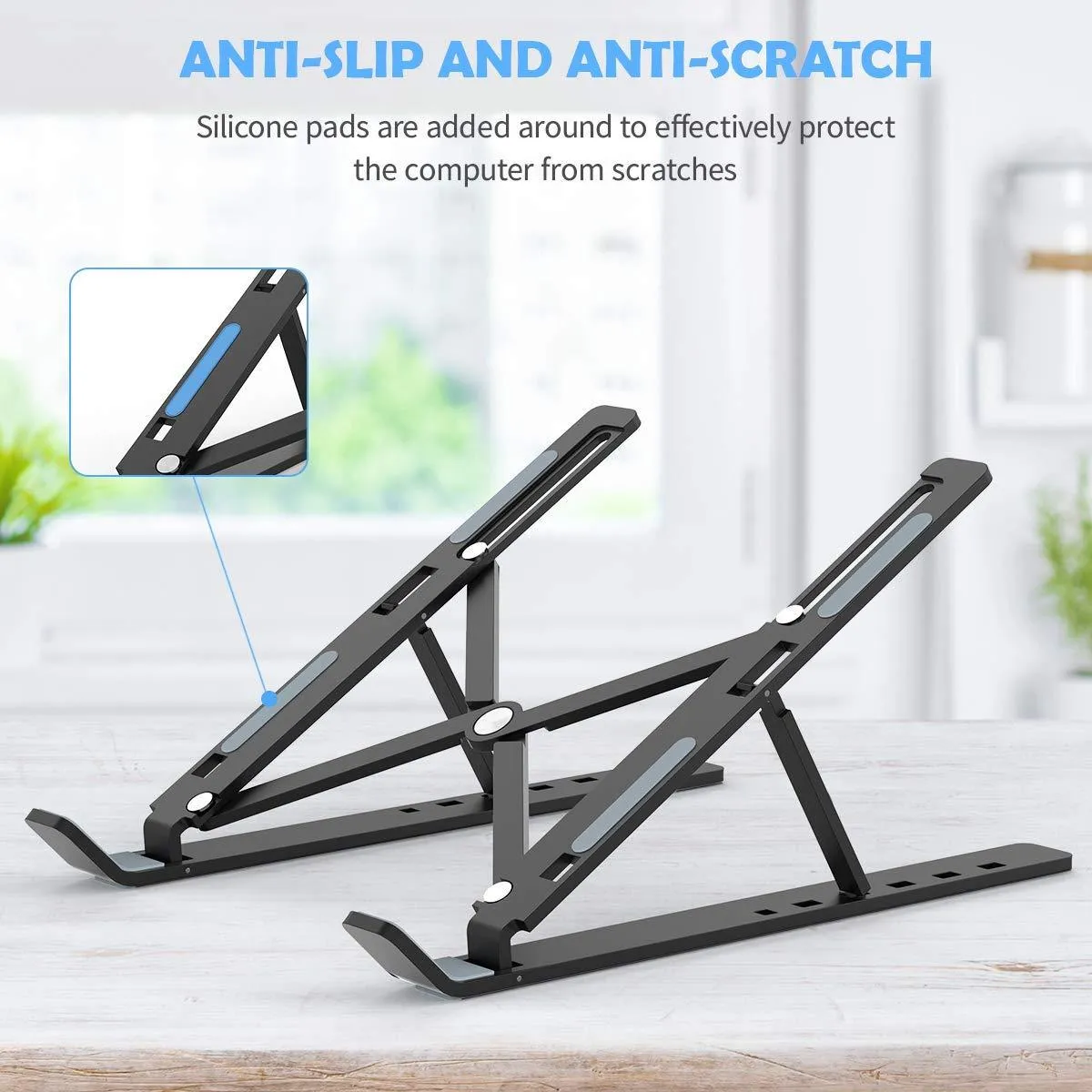 Adjustable Laptop Stand with Foldable Legs 1 Pc