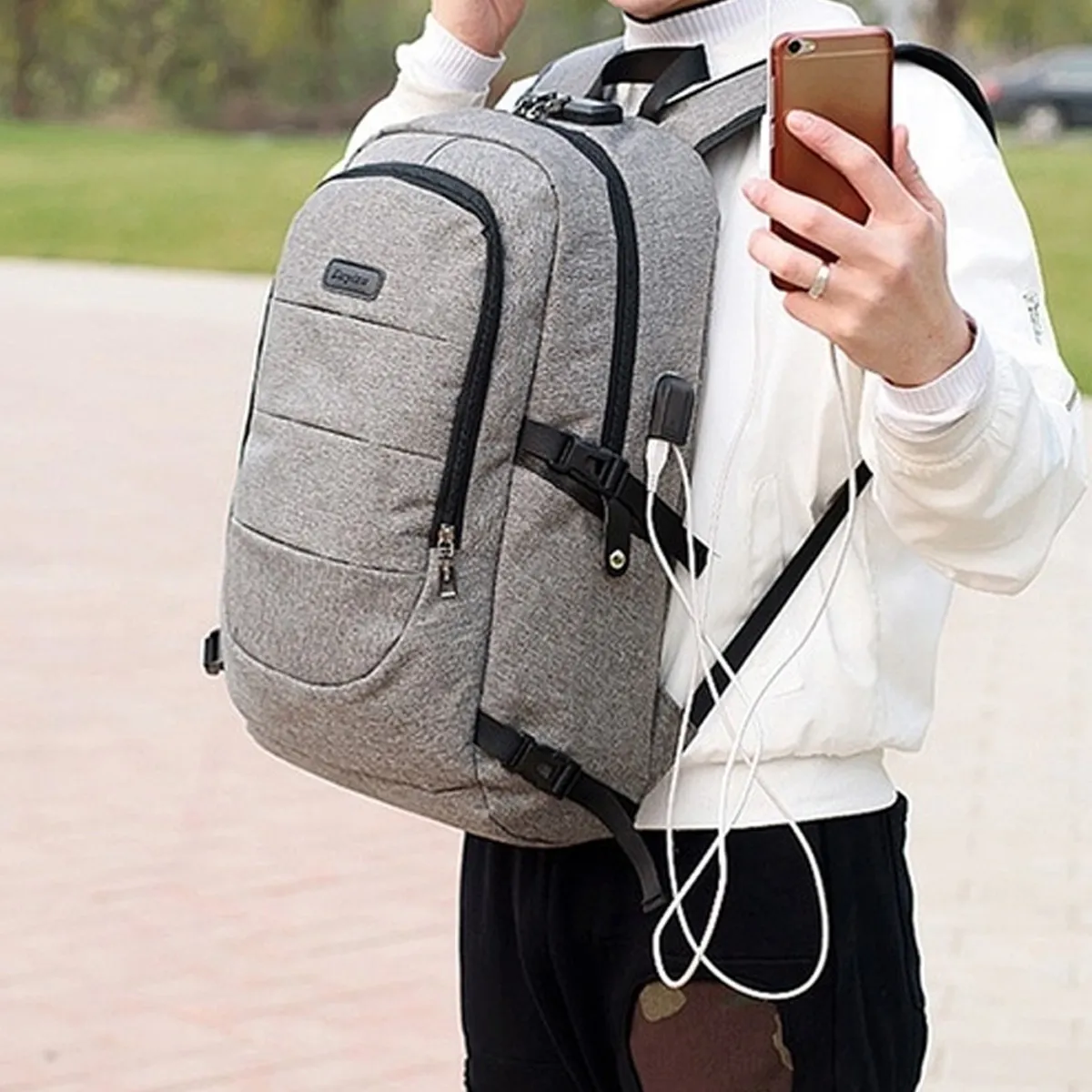 Anti-Theft Laptop Backpack with Charge USB Port Travel Large Capacity Waterproof Bag
