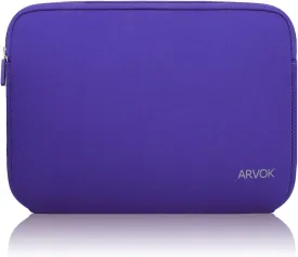 Arvok 11 11.6 12 Inch Laptop Sleeve Case for MacBook Air 12, Water-Resistant Neoprene Notebook Computer Tablet Sleeve, Carrying Bag Cover for Chromebook/HP/Dell/Lenovo/Asus/Acer, Purple