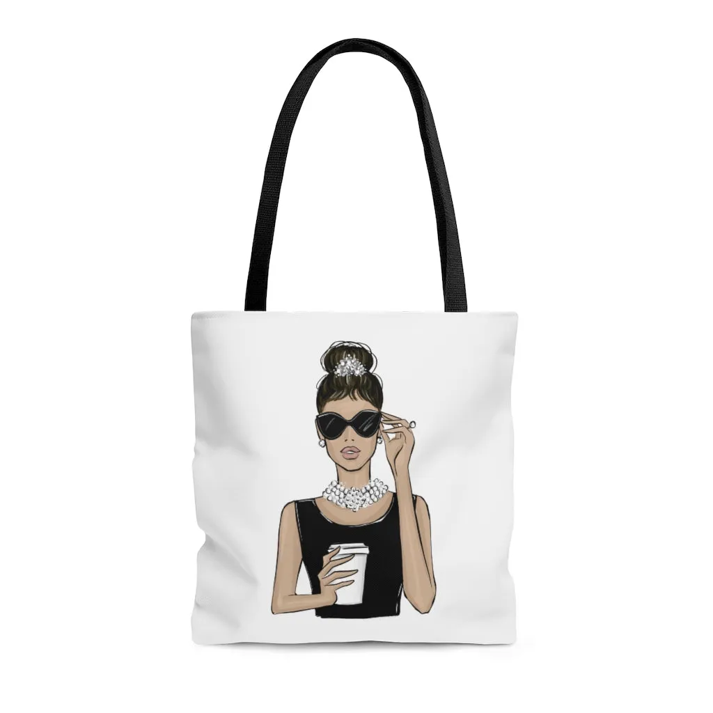 Audrey print tote bag