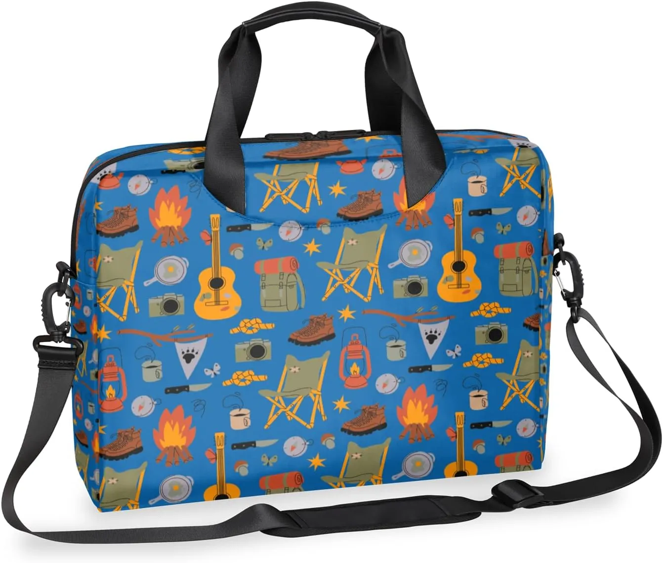 Camping 14 15 15.6 inch Laptop Briefcase Shoulder Bag Blue Waterproof Travel Laptop Sleeve Case Work Computer Cover Carrying Bag