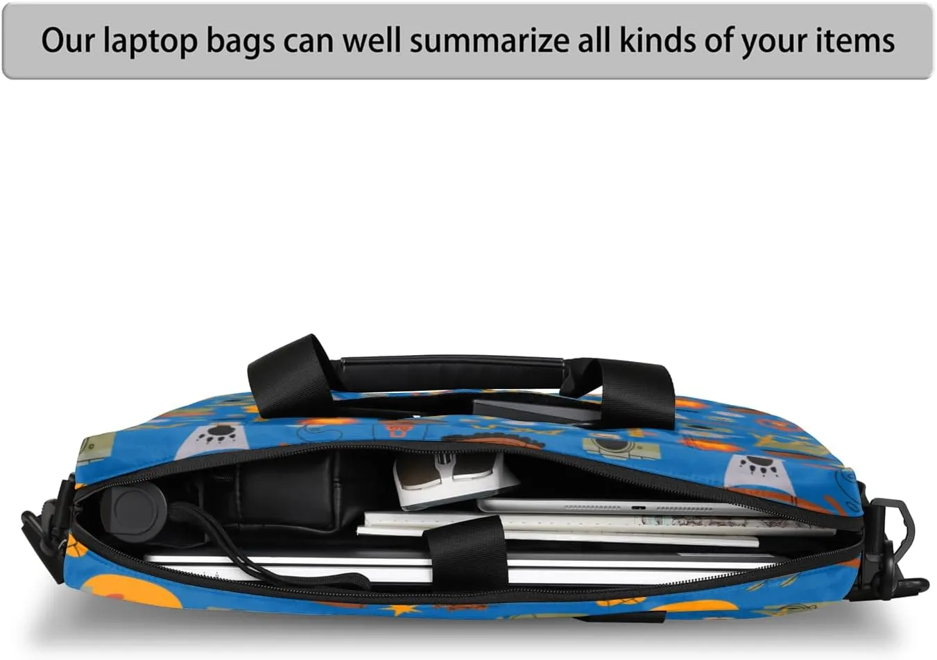 Camping 14 15 15.6 inch Laptop Briefcase Shoulder Bag Blue Waterproof Travel Laptop Sleeve Case Work Computer Cover Carrying Bag