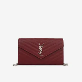 Cassandre Chain Wallet - Burgundy