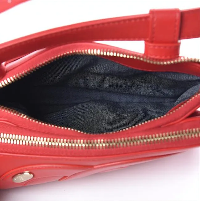Chanel Bum Red Lambskin Fanny Pack Waist Belt Orange Caviar Leather Cross Body Bag