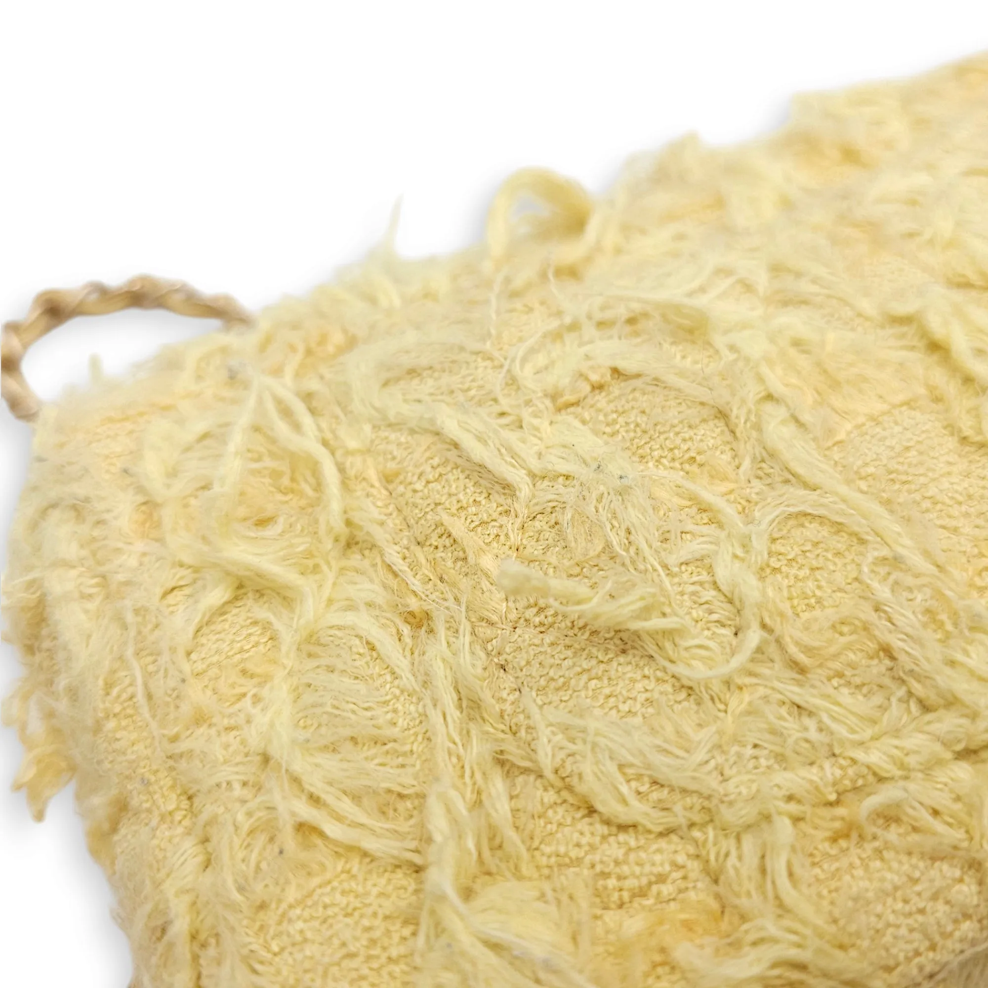 Classic Rectangle Flap Mini Yellow Crossbody Bag in Tweed/Lambskin, Light Gold hardware