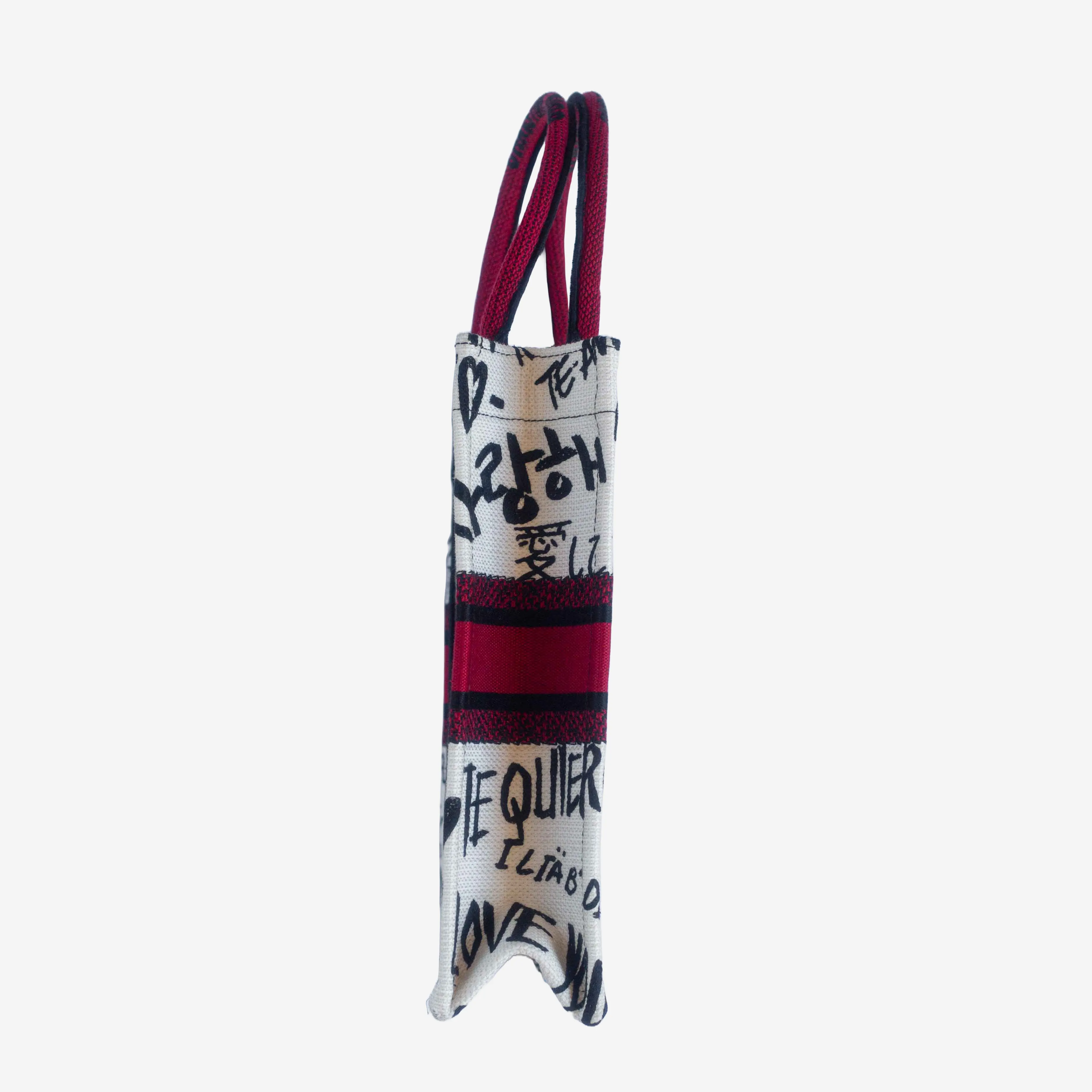 DIOR - DIORAMOUR EMBROIDERED  VERTICAL BOOK TOTE MULTICOLOR