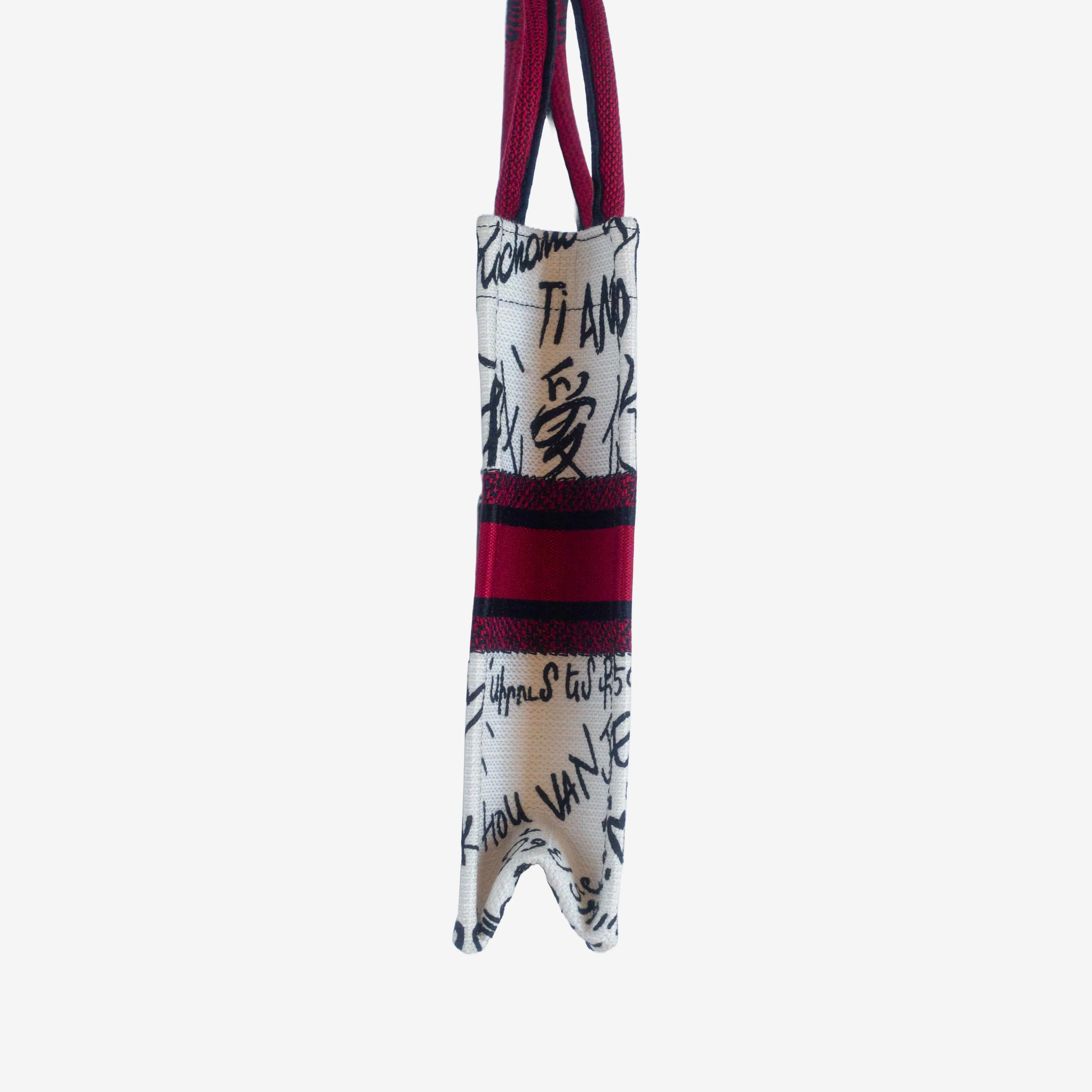 DIOR - DIORAMOUR EMBROIDERED  VERTICAL BOOK TOTE MULTICOLOR