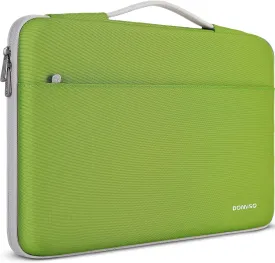 DOMISO 15.6 Inch Laptop Sleeve Canvas Notebook Portable Carrying Bag Case Handbag for 15.6" Legion 5 Gen 6/16" ThinkPad T16/16 Swift 3/16" Yoga Slim 7 Pro/HP EliteBook,Tender Green
