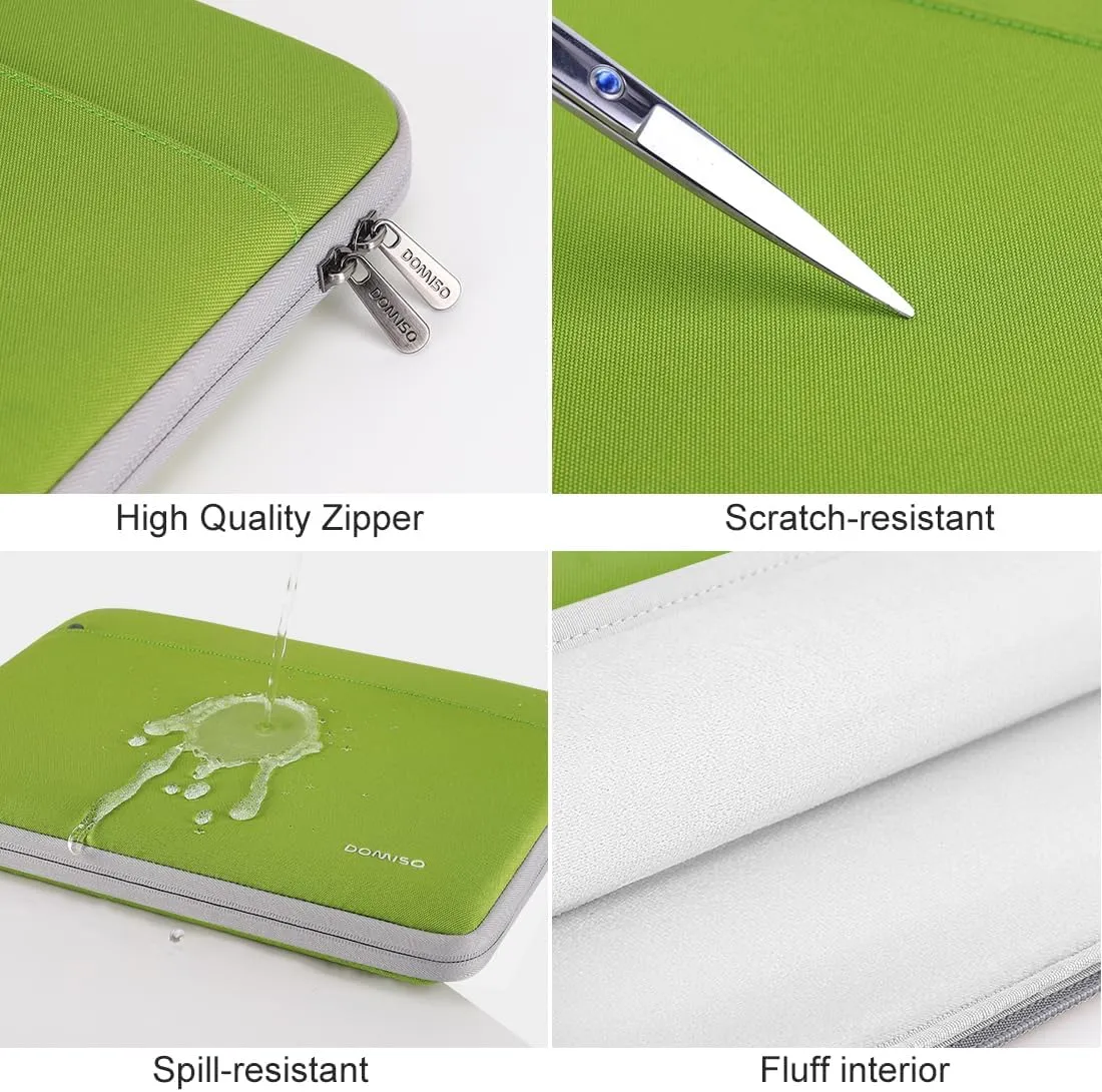 DOMISO 15.6 Inch Laptop Sleeve Canvas Notebook Portable Carrying Bag Case Handbag for 15.6" Legion 5 Gen 6/16" ThinkPad T16/16 Swift 3/16" Yoga Slim 7 Pro/HP EliteBook,Tender Green