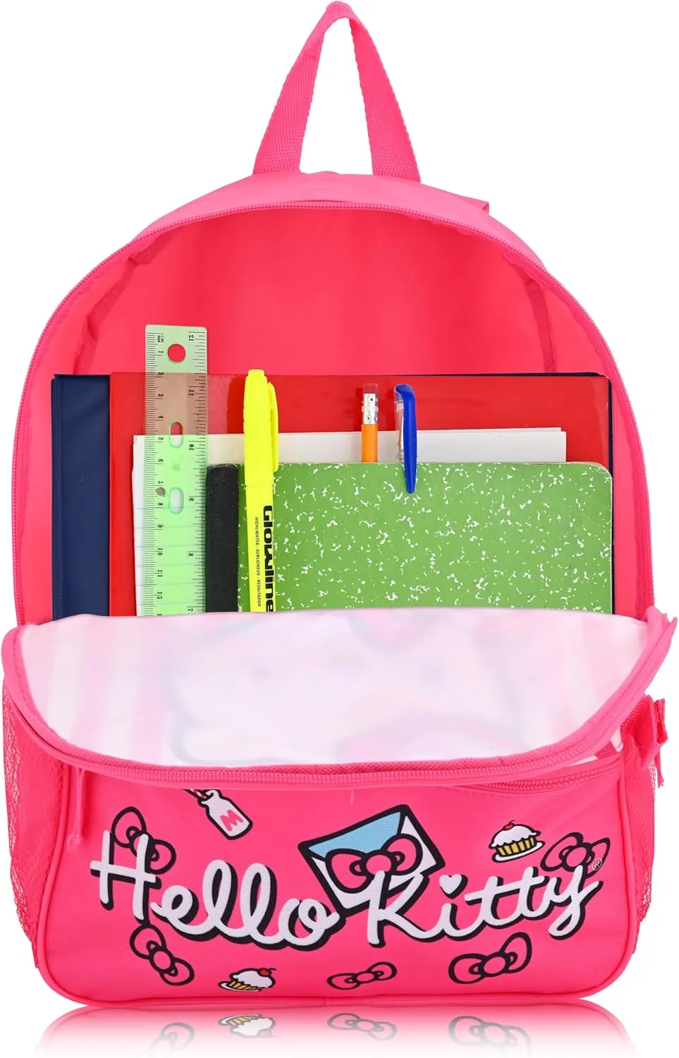Fast Forward Sanrio Hello Kitty Backpack With Lunch Box for Girls | Hello Kitty Insulated Lunch Bag Lunch Box for Girls, Boys, Toddlers | Hello Kitty Pink Backpack for School and Reusable Lunchbox