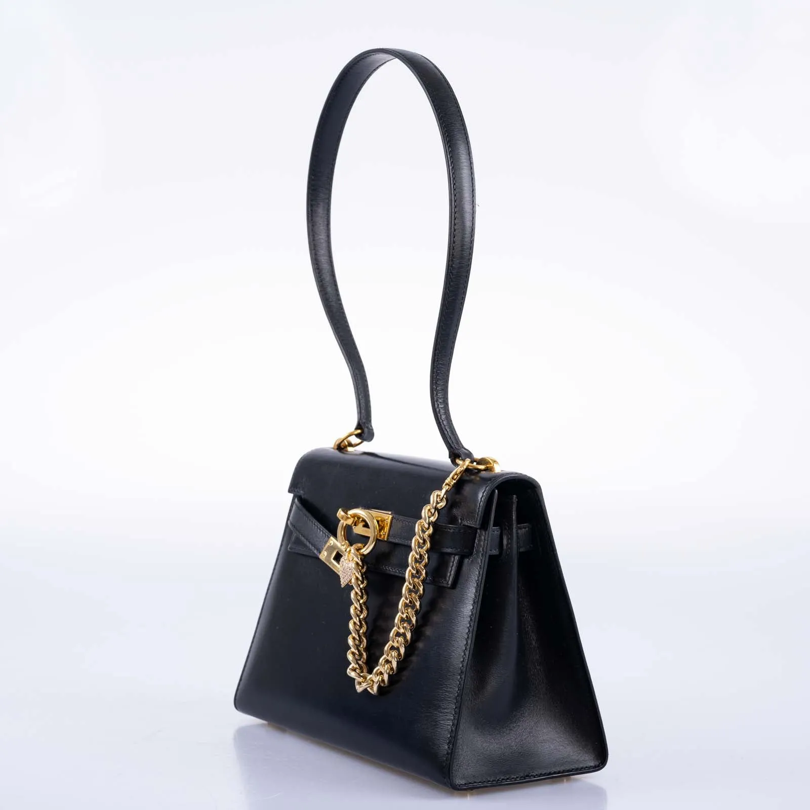 Hermès Kelly 20 Mini Sellier Vintage Black Box Leather with Gold Hardware