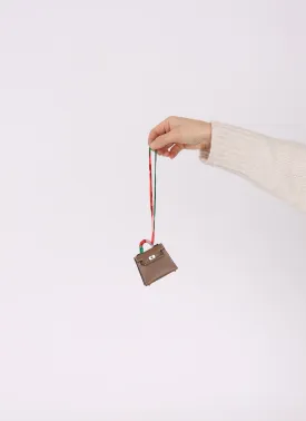 Hermès Micro Kelly Etoupe Tadelakt Twilly Bag Charm
