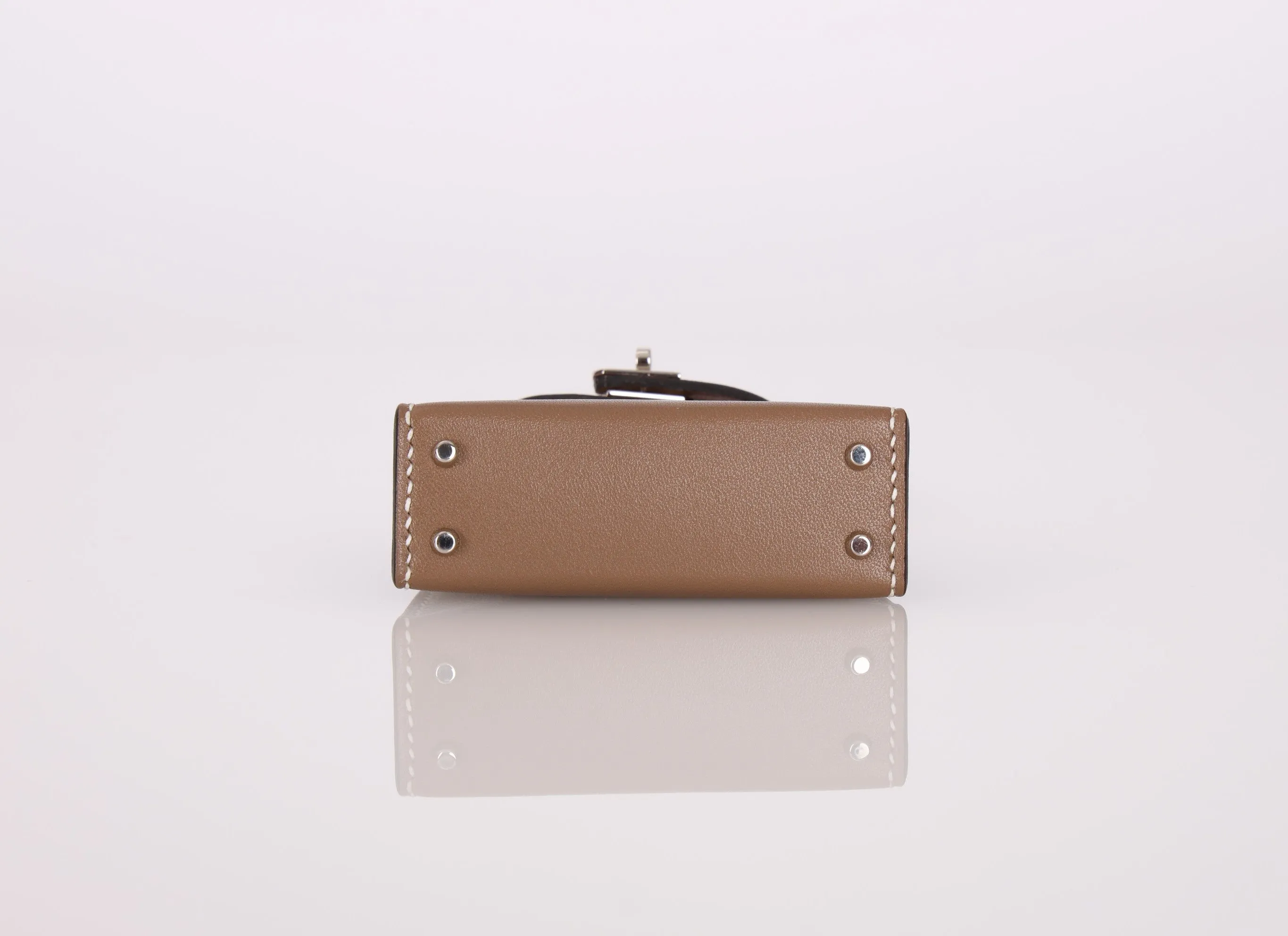 Hermès Micro Kelly Etoupe Tadelakt Twilly Bag Charm