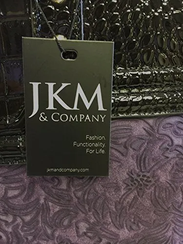 Jkm And Company The Contessa Purple & Black Alligator Faux Leather Compatible With Computer Ipad,