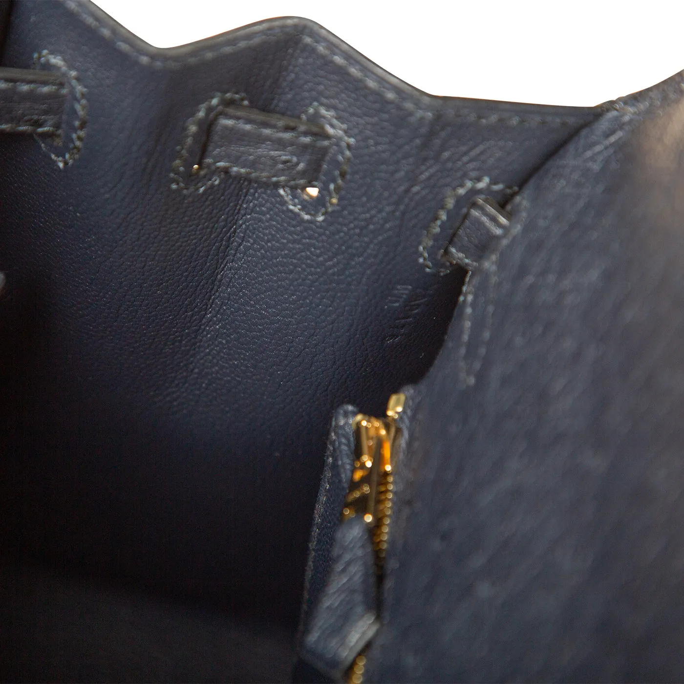 Kelly 25 - Blue Indigo Ostrich - GHW