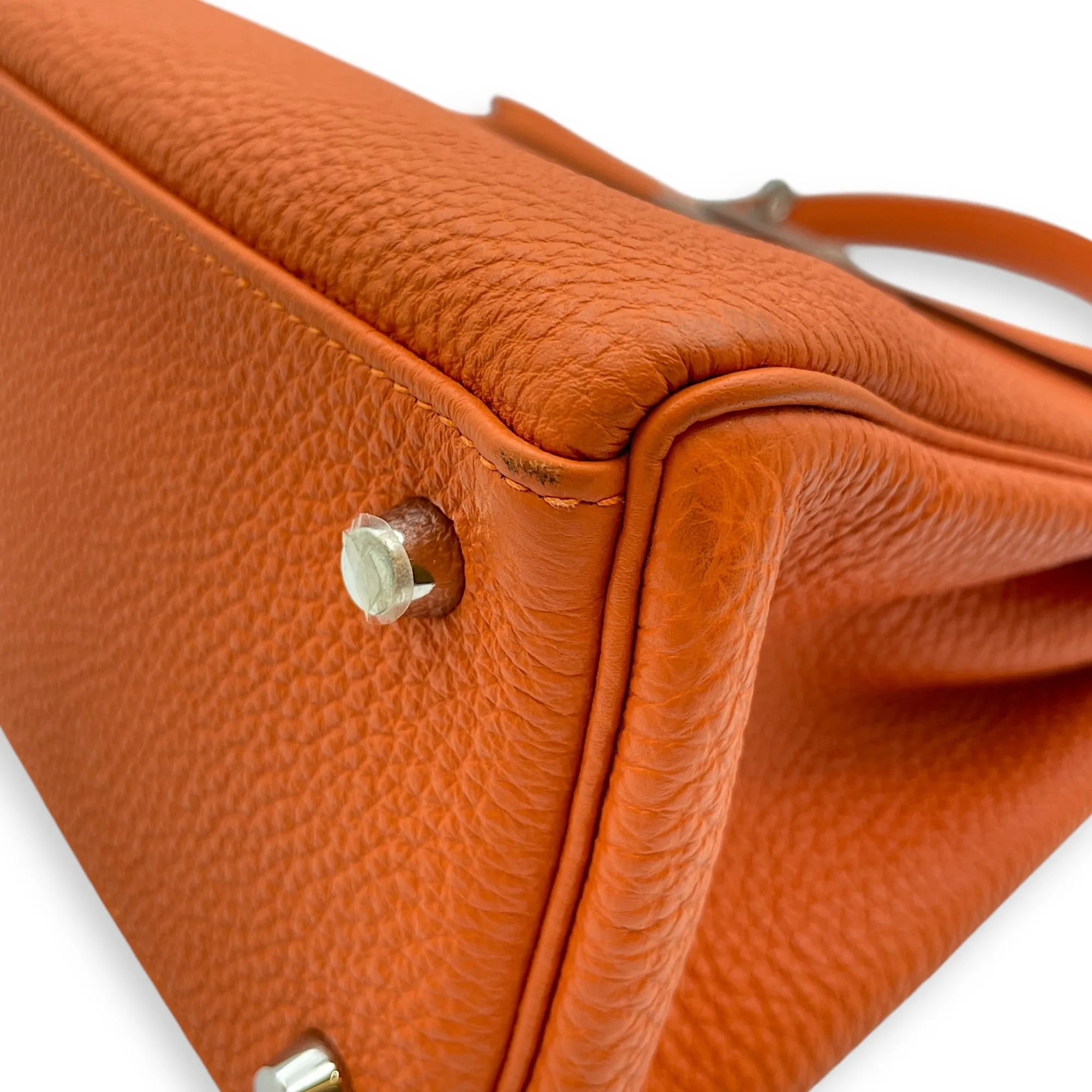 Kelly 32 Orange in Togo, Palladium hardware