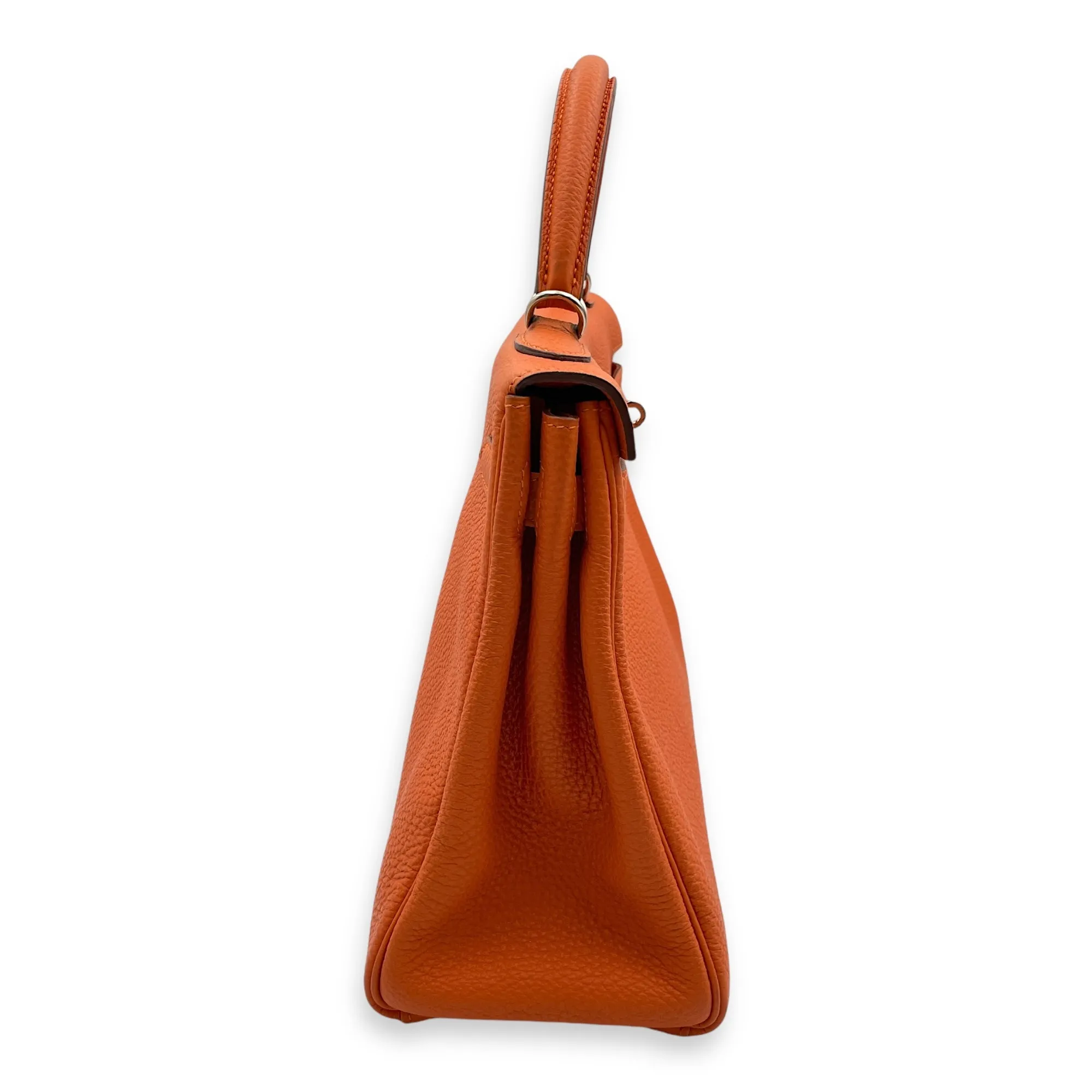 Kelly 32 Orange in Togo, Palladium hardware