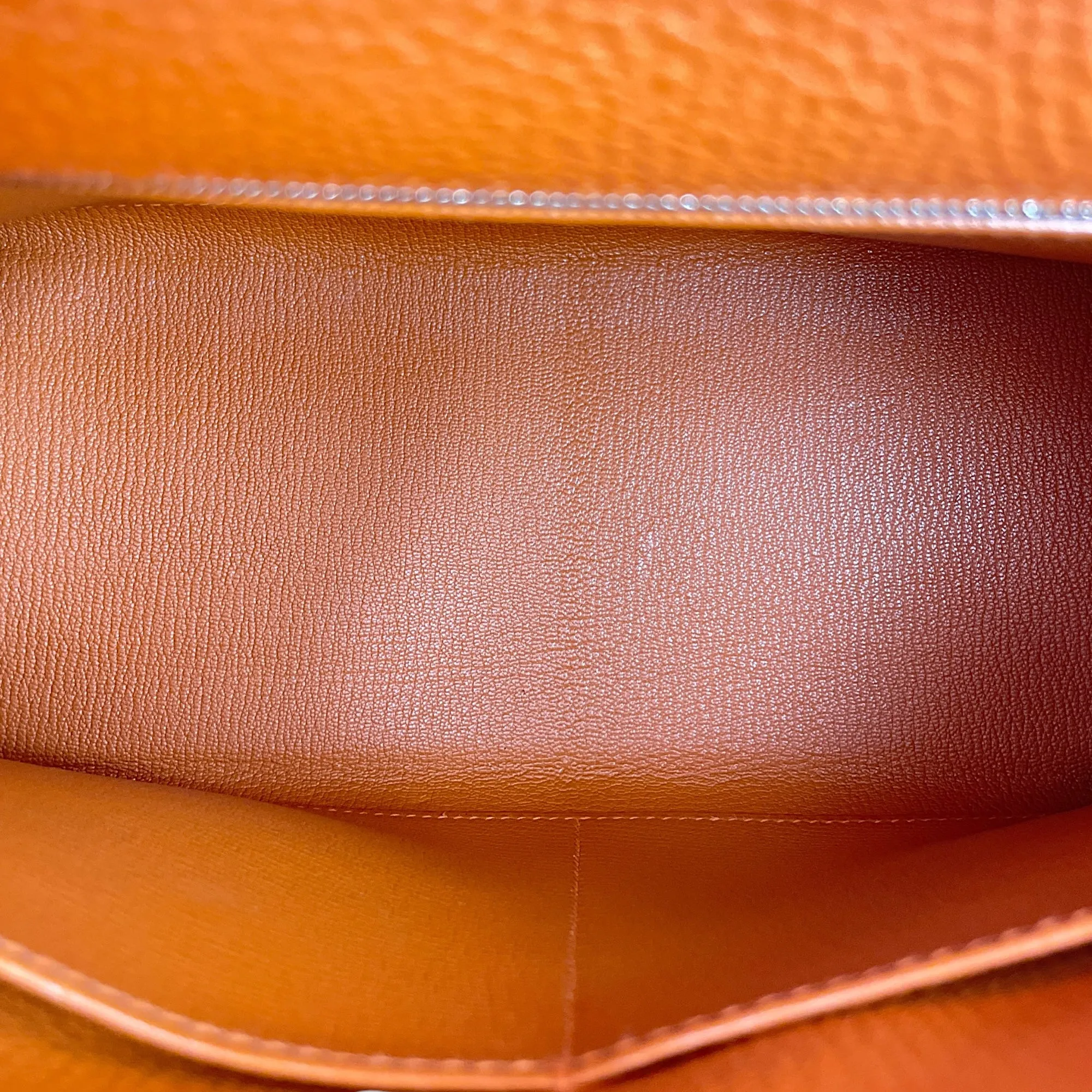 Kelly 32 Orange in Togo, Palladium hardware