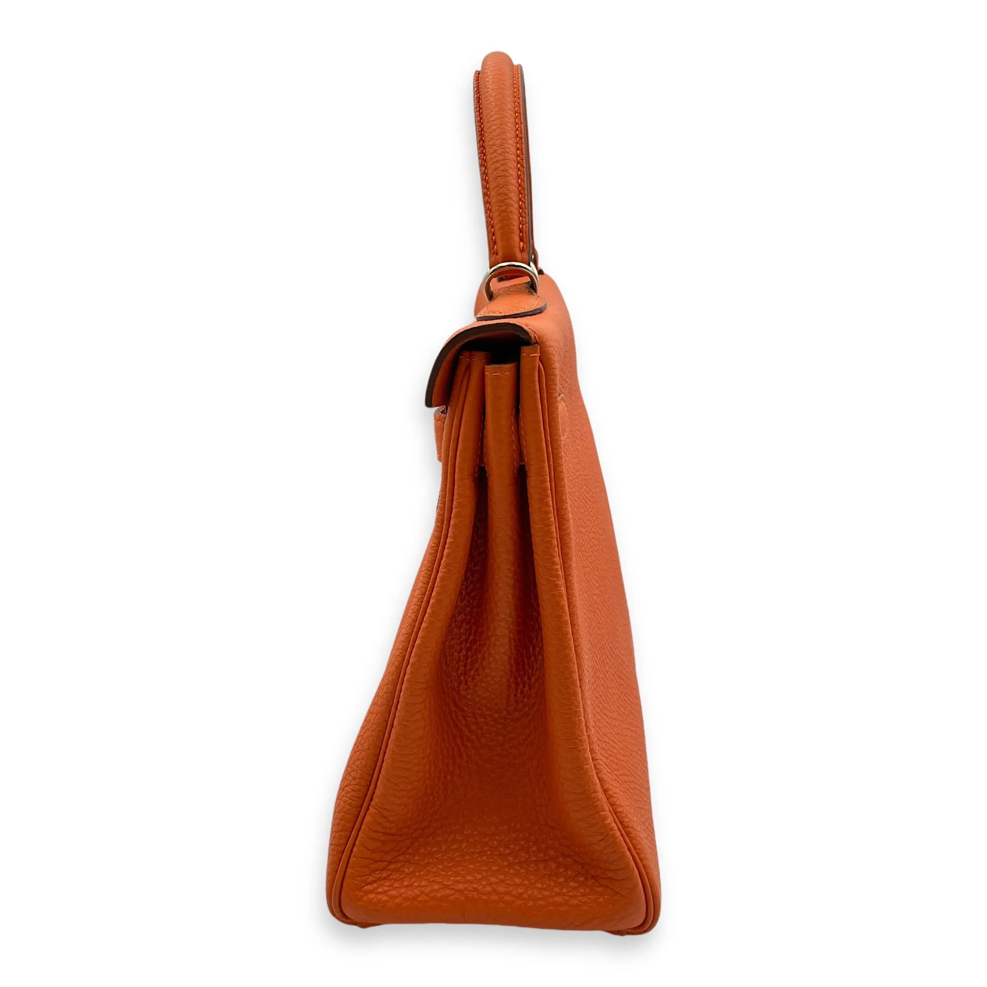 Kelly 32 Orange in Togo, Palladium hardware