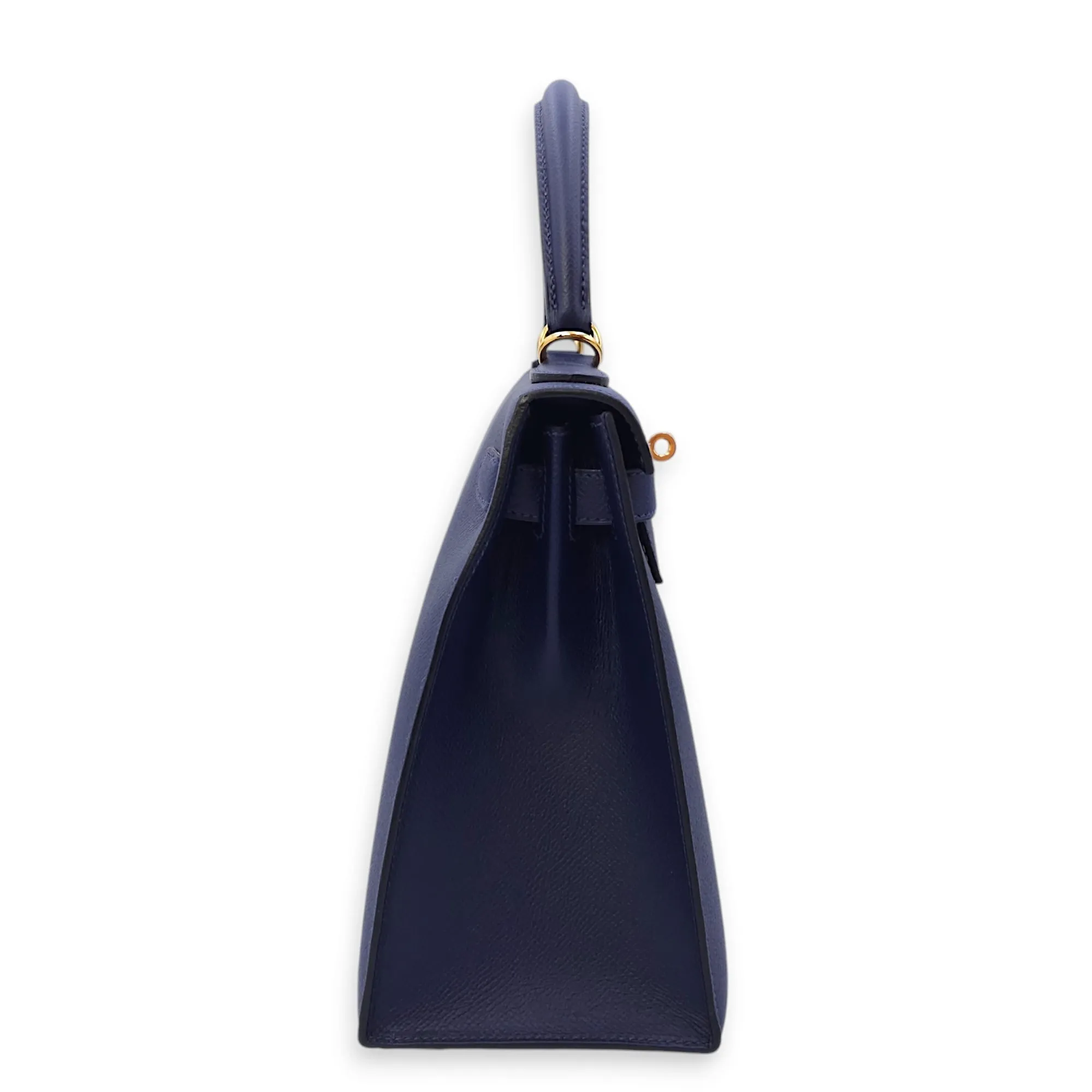 Kelly Sellier 28 Blue Sapphire in Epsom, Gold hardware