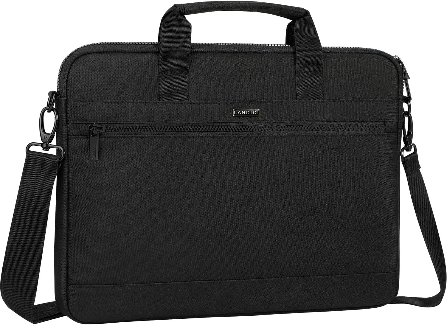 LANDICI 360 Protective Laptop Bag Case 15.6-16 Inch with Shoulder Strap, Waterproof Computer Sleeve Cover for MacBook Pro 16, Acer HP Lenovo Dell ASUS Laptop, Slim Briefcase for Men Women, Black