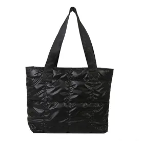 Large Capacity Quilted Fashion Women's Shoulder Tote Handbag Cotton Padded Top-handle Bags