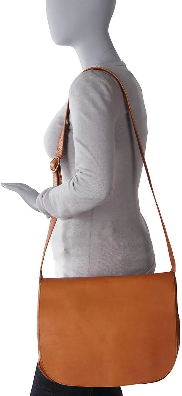 Le Donne Leather Full Flap Shoulder Bag - Colombian Vaquetta Leather Bag, 13.5