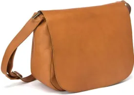 Le Donne Leather Full Flap Shoulder Bag - Colombian Vaquetta Leather Bag, 13.5