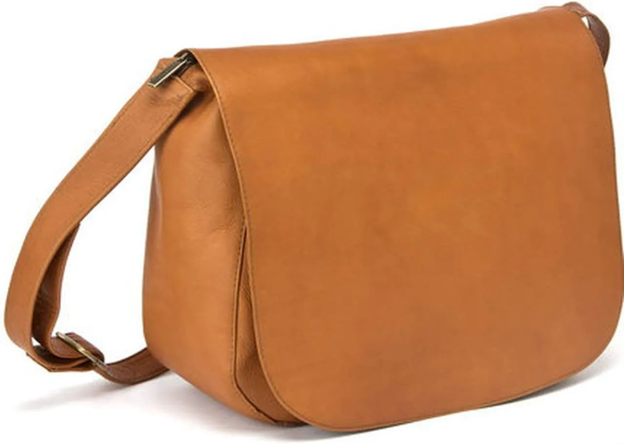 Le Donne Leather Full Flap Shoulder Bag - Colombian Vaquetta Leather Bag, 13.5