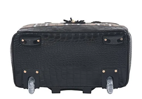 Mad For Plaid Rolling Computer Ipad Tablet Or Laptop Tote Briefcase Carryall Bag