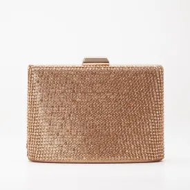 Marla - Rose Gold Glitter Evening Clutch