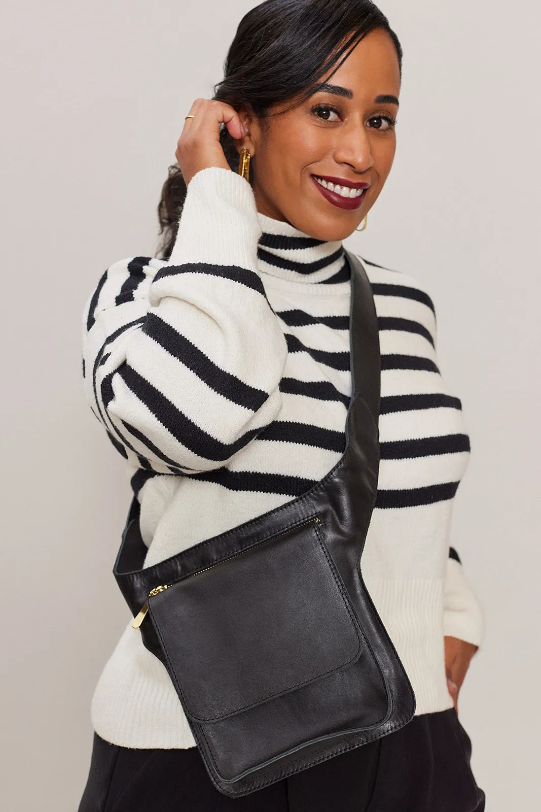 Mekane Leather Fanny Pack - Black