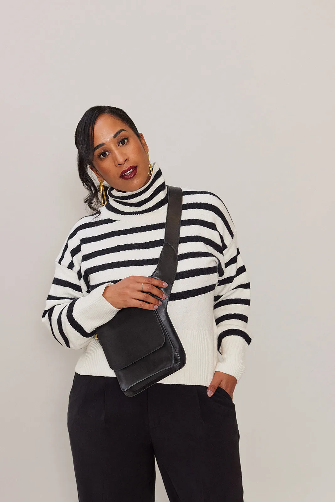 Mekane Leather Fanny Pack - Black