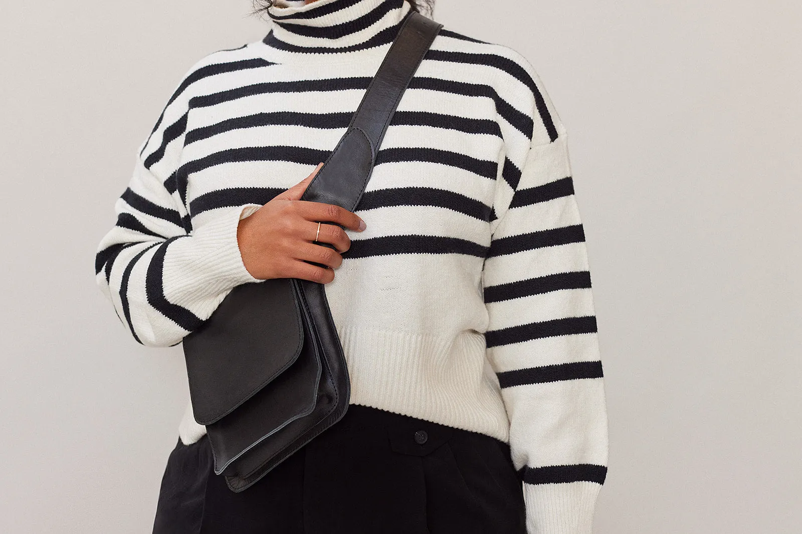 Mekane Leather Fanny Pack - Black