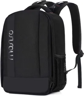 MOSISO Camera Backpack,DSLR/SLR/Mirrorless Photography Backpack Buffer Padded Shockproof Camera Bag with Customized Modular Inserts&Tripod Holder Compatible with Canon,Nikon,Sony etc, Black