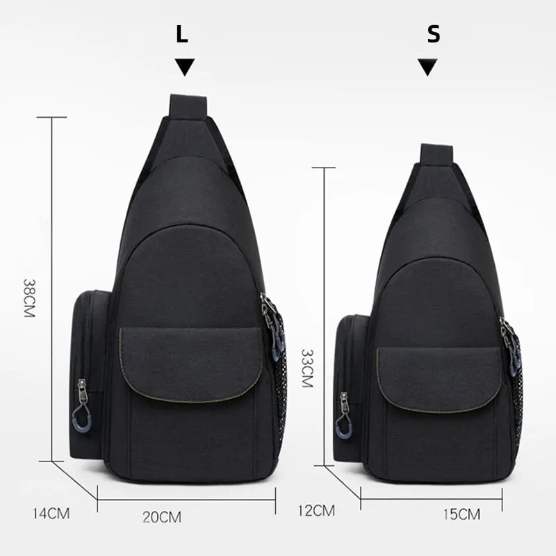 Nylon Shoulder Camera Bag Handbag Crossbody Chest Bag for Sony Nikon Canon DSLR Digital Cameras Lens Accessories