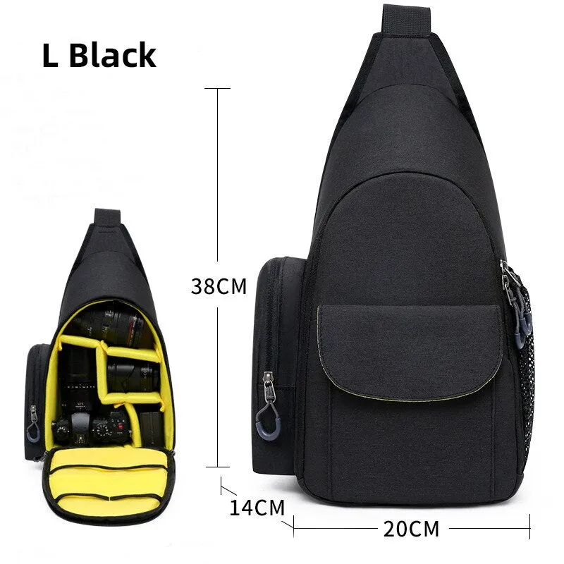 Nylon Shoulder Camera Bag Handbag Crossbody Chest Bag for Sony Nikon Canon DSLR Digital Cameras Lens Accessories