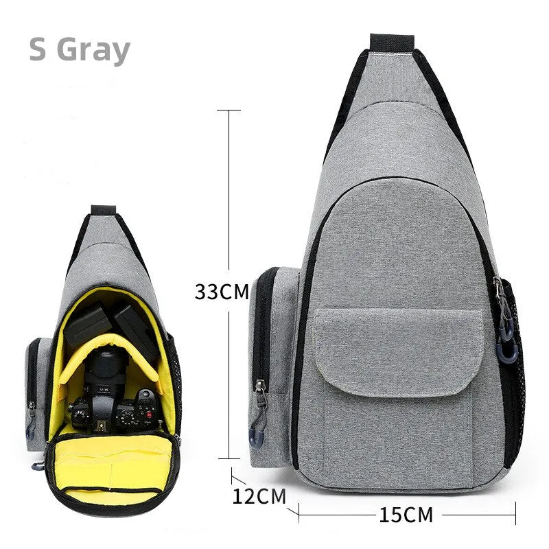 Nylon Shoulder Camera Bag Handbag Crossbody Chest Bag for Sony Nikon Canon DSLR Digital Cameras Lens Accessories
