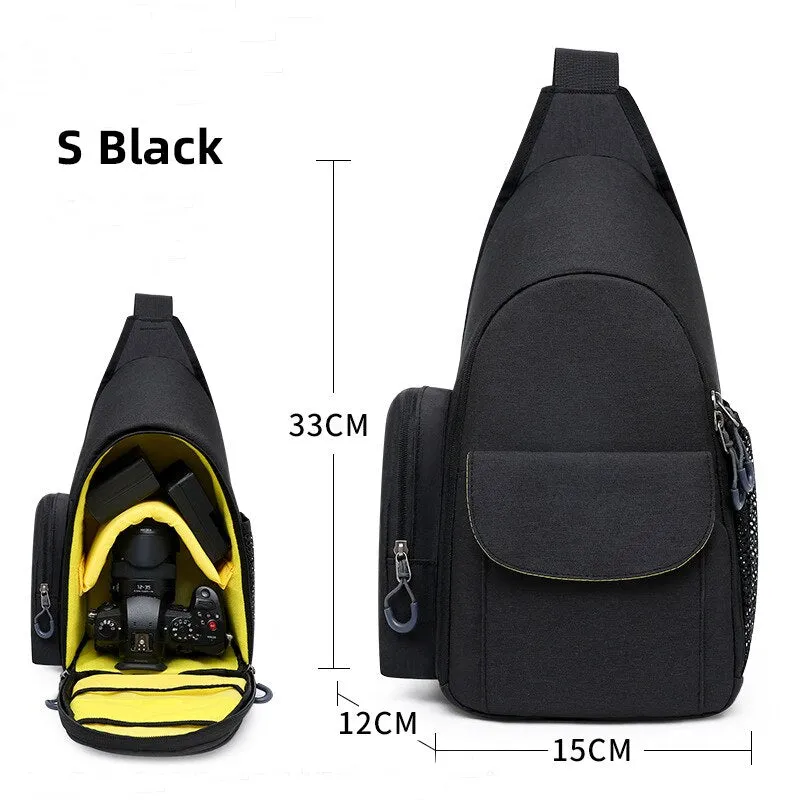 Nylon Shoulder Camera Bag Handbag Crossbody Chest Bag for Sony Nikon Canon DSLR Digital Cameras Lens Accessories