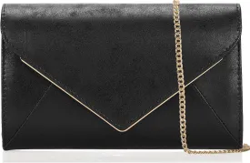 PU Leather Clutch Purses Women Evening Envelope Handbag Prom Wedding Party Foldover Bag
