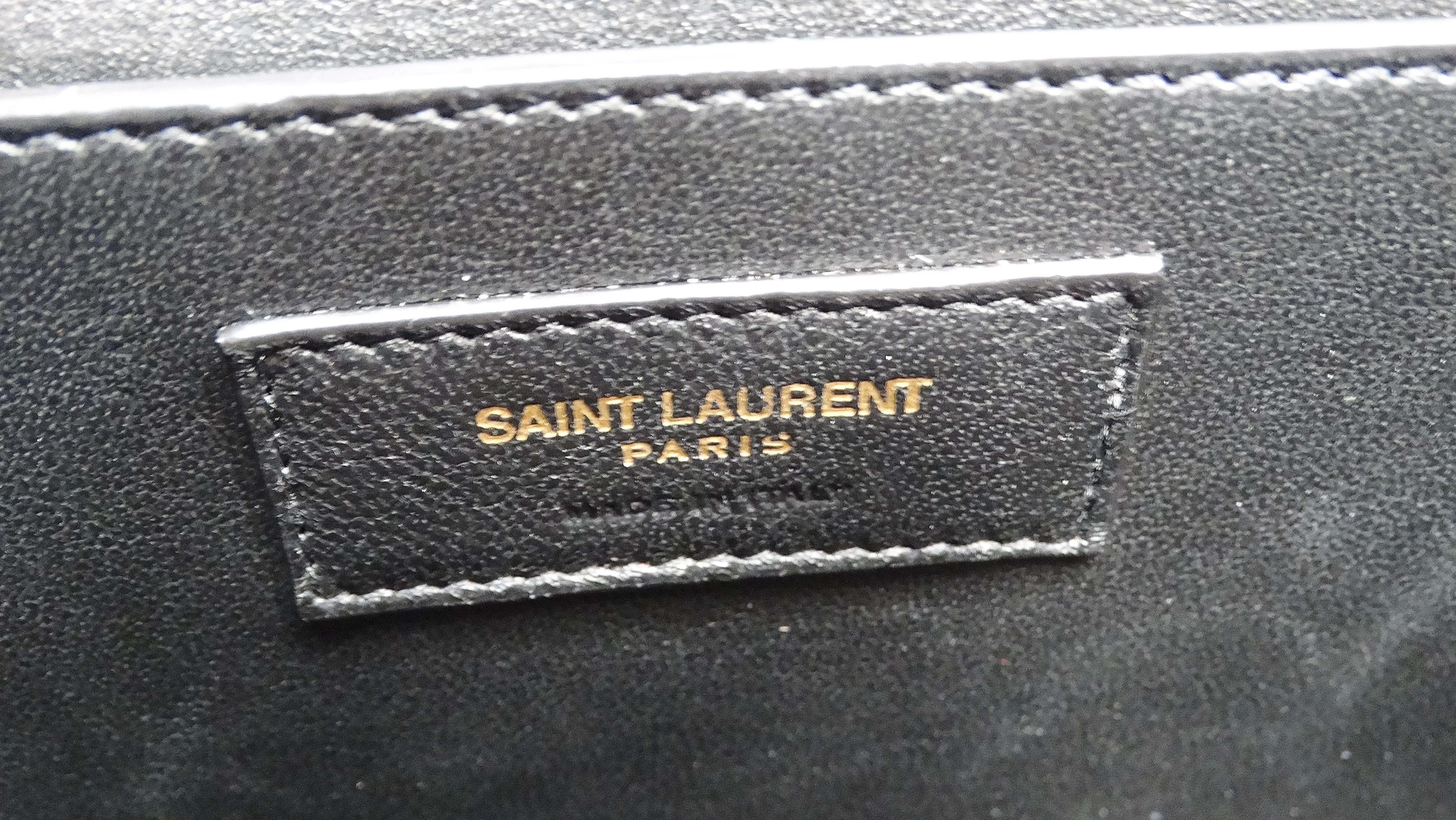 Saint Laurent Lipstick Red and Gold-Tone Chain Crossbody Handbag