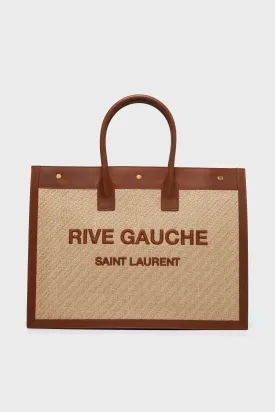 Saint Laurent Natural Sand Rive Gauche Tote Bag