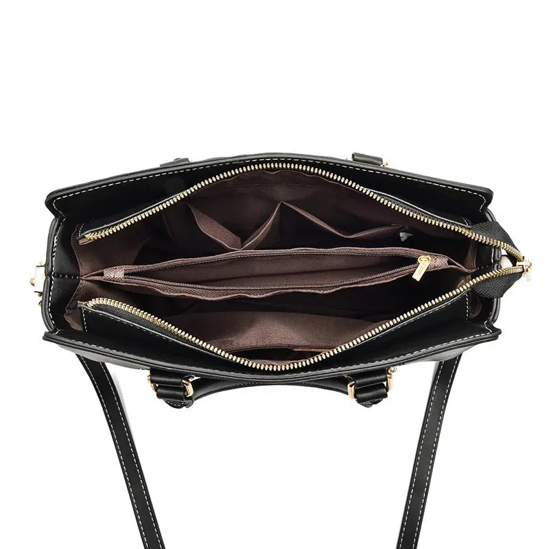Soft Embossed Large Capacity Shoulder Crossbody Handbag