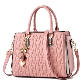 Soft Embossed Large Capacity Shoulder Crossbody Handbag