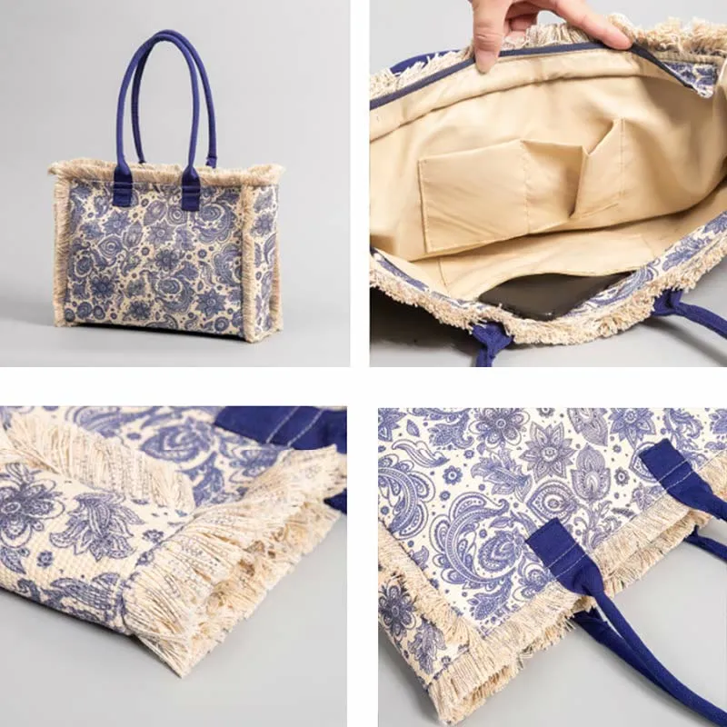 Tote Bag for Women Large Capacity Priting Bohemian Shoulder Bag