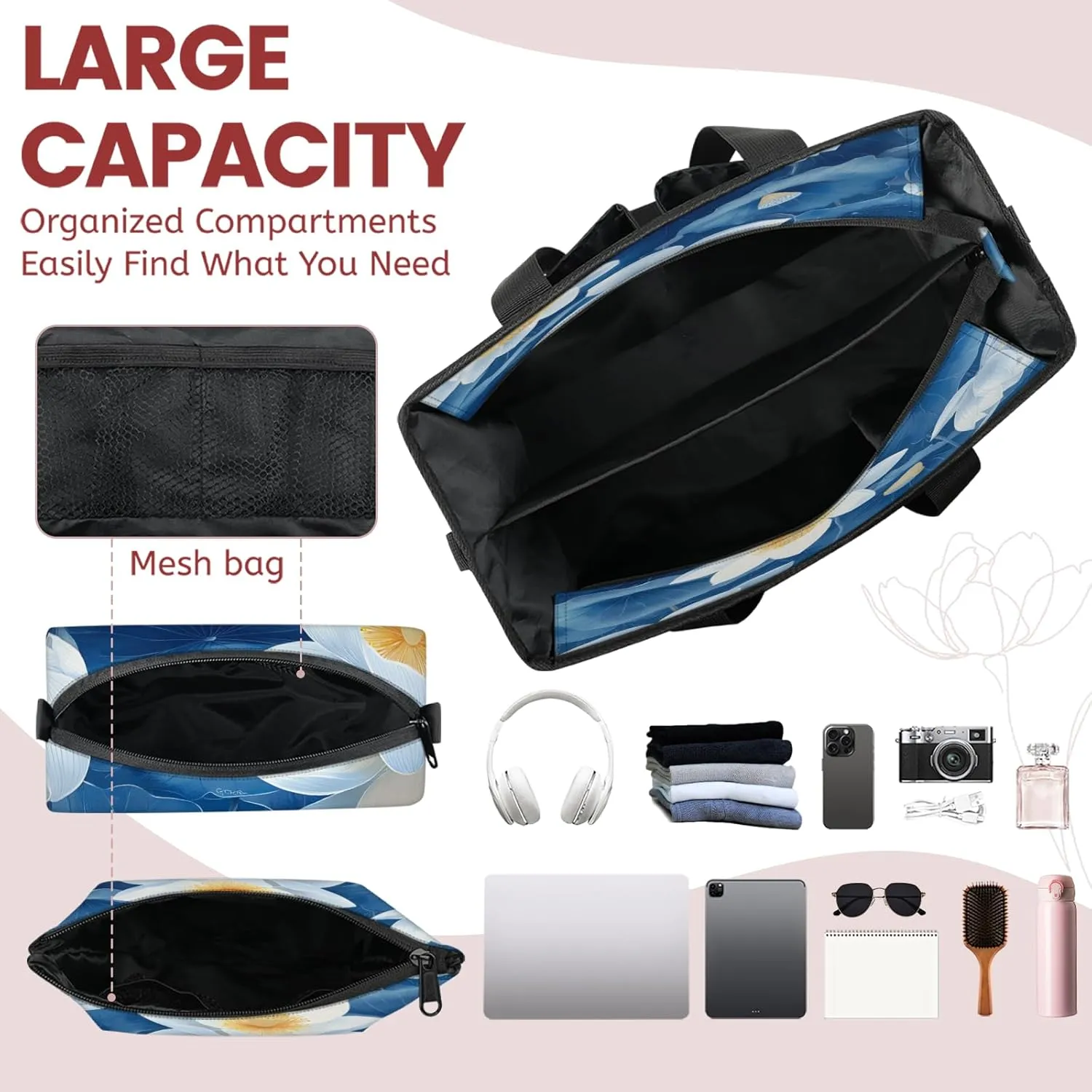 Tote Satchel Bag Set 3PCS for Women, Tote Briefcase Shoulder Handbag Purse Satchels