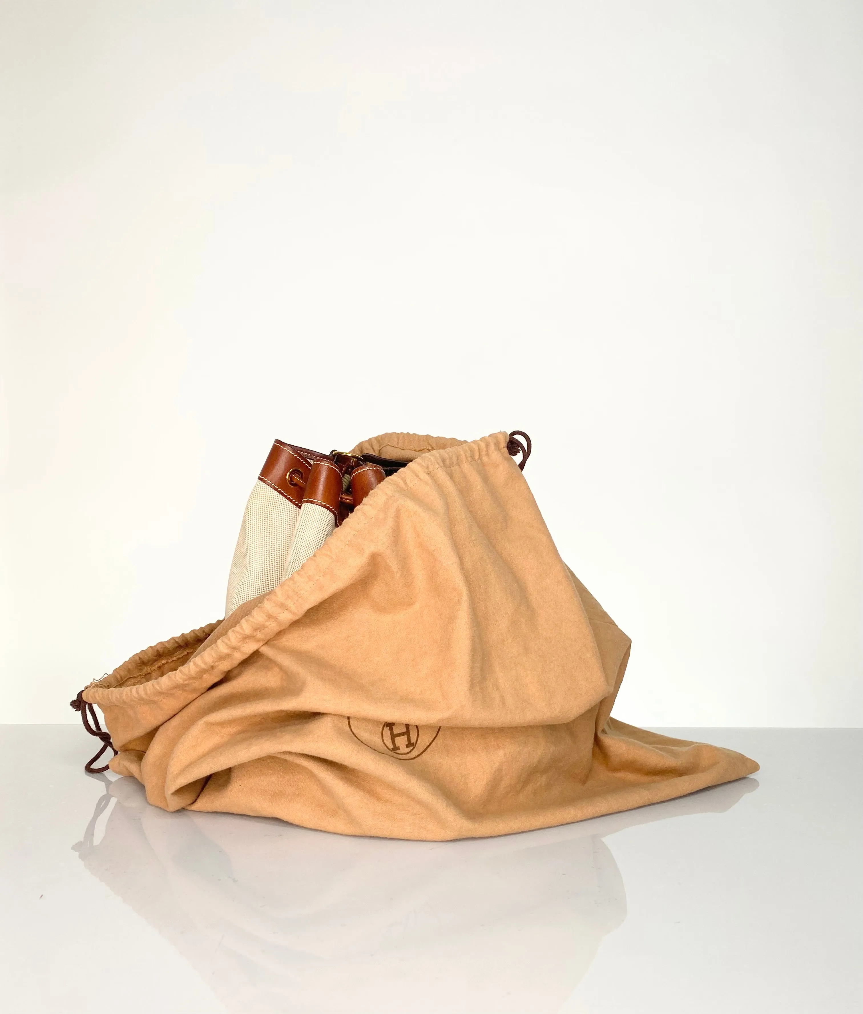 Vintage Hermes Market Tote Bucket Bag