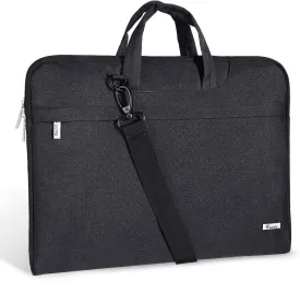 Voova Laptop Bag 15.6 Inch, Waterproof Computer Sleeve Carrying Case with Shoulder Straps & Handle Compatible with Macbook Air 15 M2/M3/M4, MacBook Pro 15/16, 15-16 Inch Hp Dell Acer Asus, Black