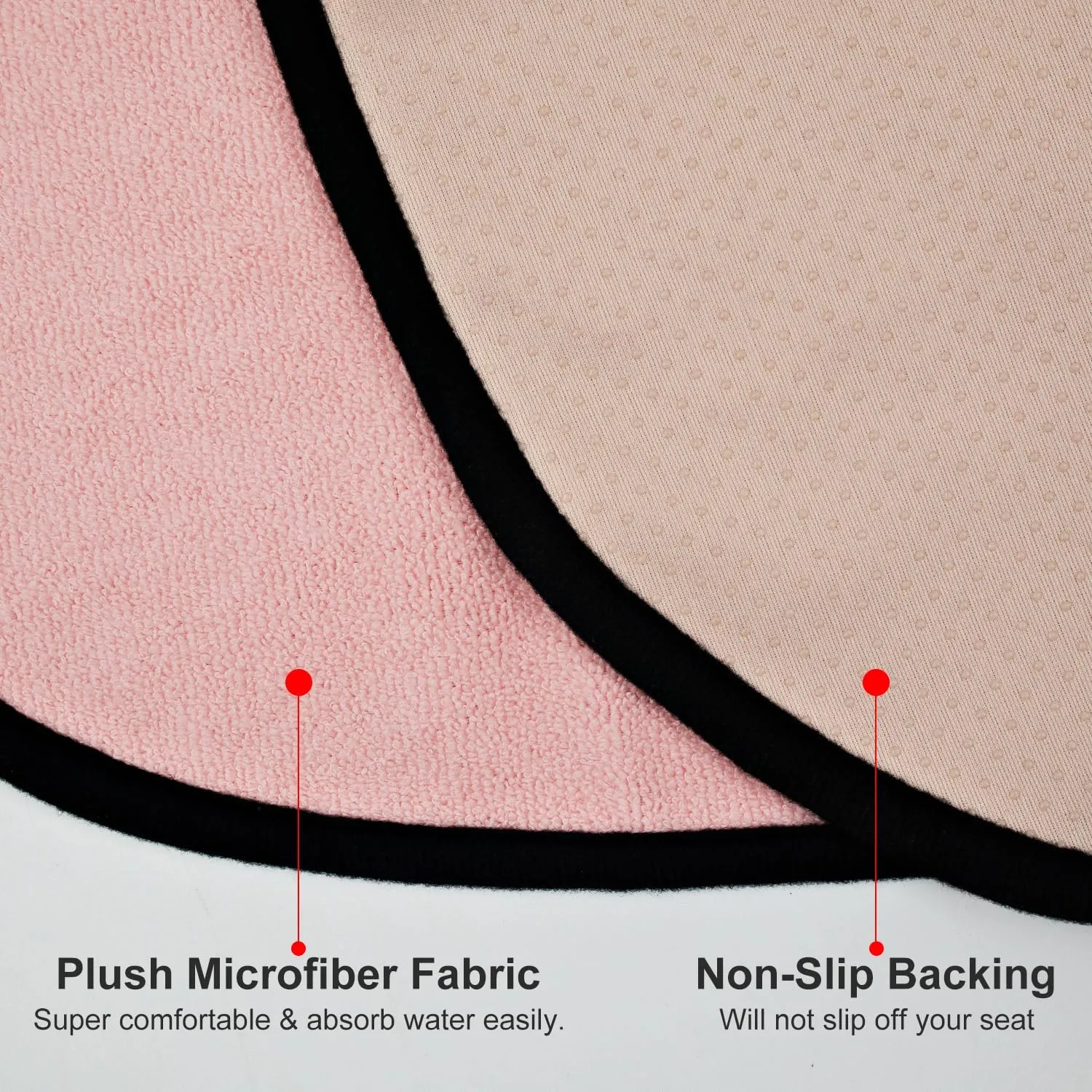 Waterproof Sweating Car Seat Cover for Post Gym Workout, Running, Swimming, Beach and Hiking, Universal Fit Non-Slip Bucket Seat Protector for Cars SUV Trucks, Machine Washable (2pcs Pink)