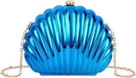 Women Seashell Evening Bag Purse Mermaid Chain Strap Clutch Handbag Shoulder Bag